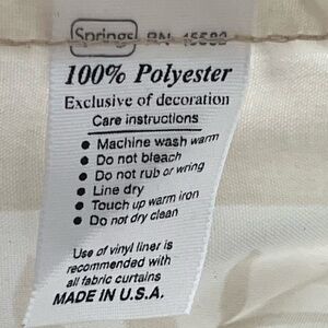 Vintage Springs Cream Polyester Sheer Fabric Shower Curtain